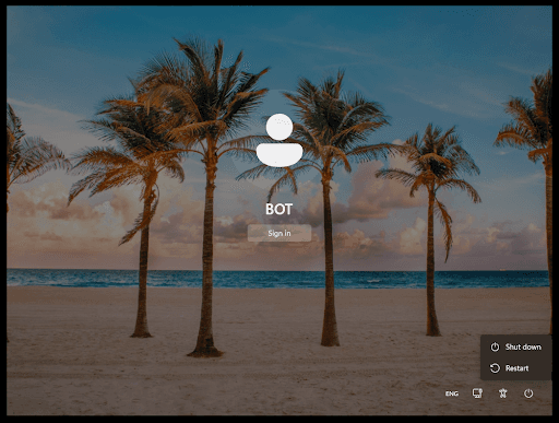Windows interface with the Restart option selected while holding Shift.