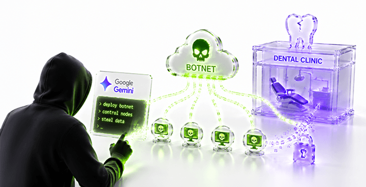 Hacker Kendalikan Botnet Pakai Google Gemini CLI dengan Bahasa Alami — 8 Sistem Klinik Gigi Diretas dan Database OpenDental Dibobol
